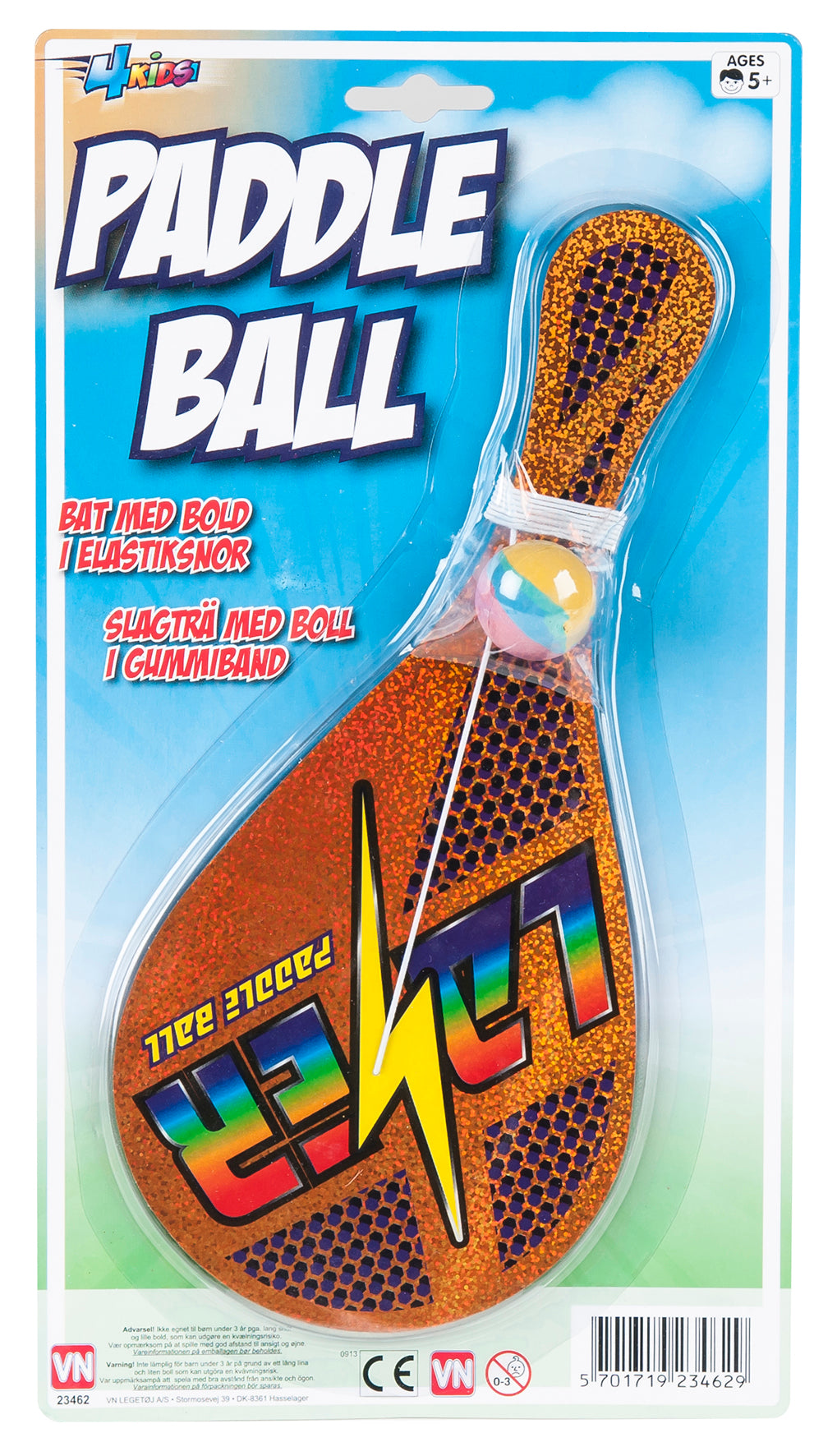 Racket med boll i gummiband