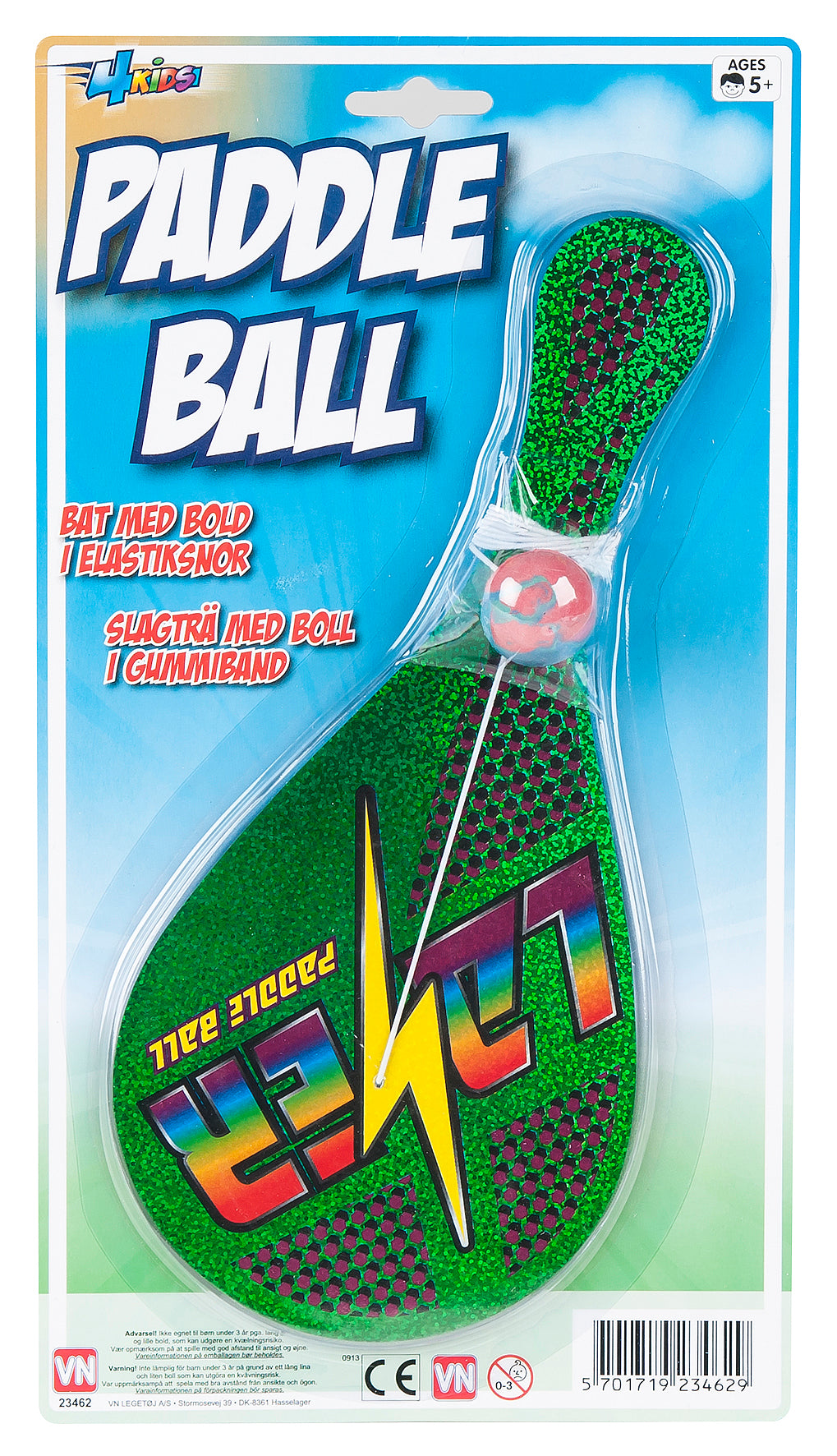 Racket med boll i gummiband