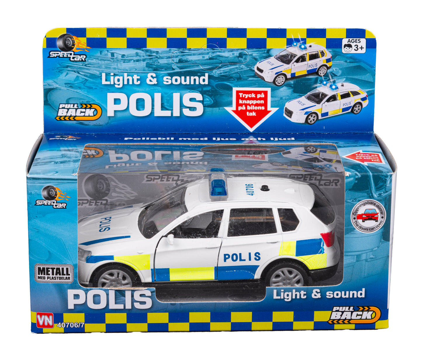 Polisbil med ljus och ljud | Leksaksfordon