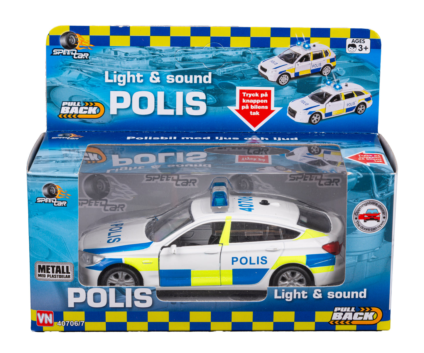 Polisbil med ljus och ljud | Leksaksfordon