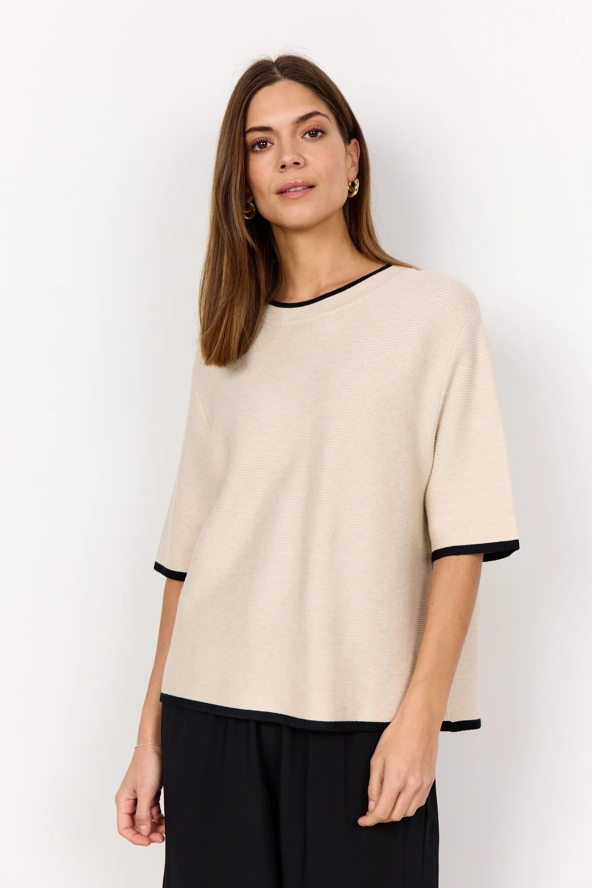 Tröja | SC-Dollie | Beige/Svart