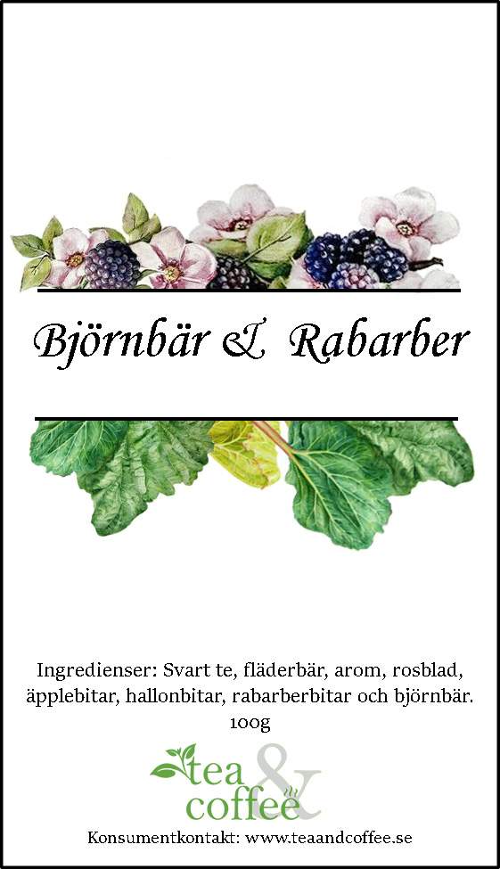 Te Svart | Björnbär & Rabarber