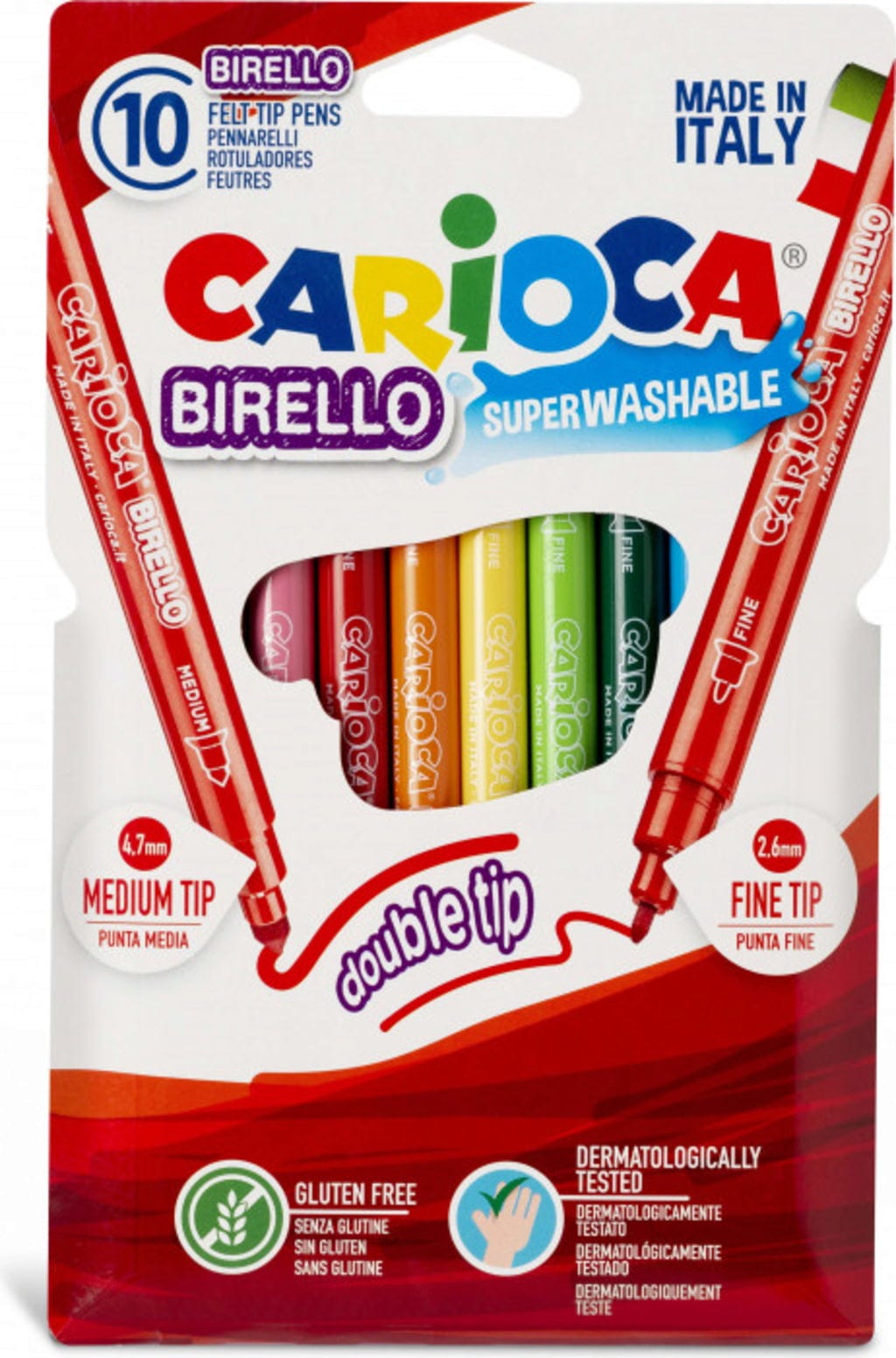 Färgpennor | Tusch | Dubbeltip | 12st