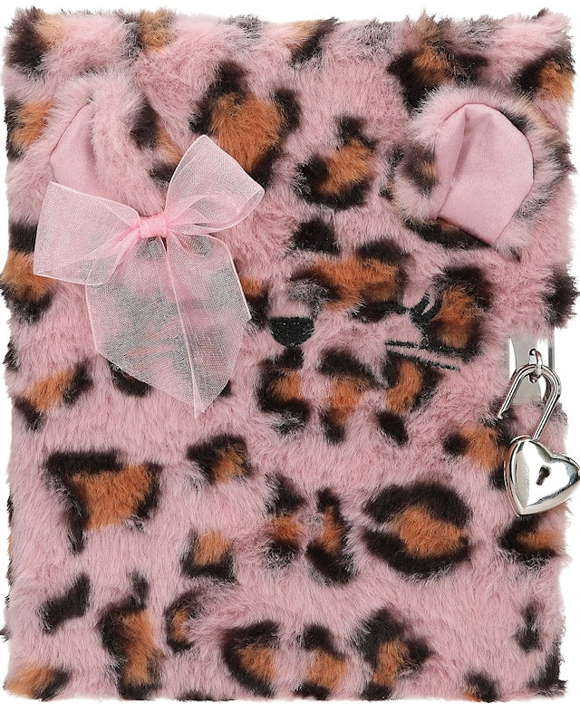 Topmodel | Fluffig Dagbok med lås | rosa