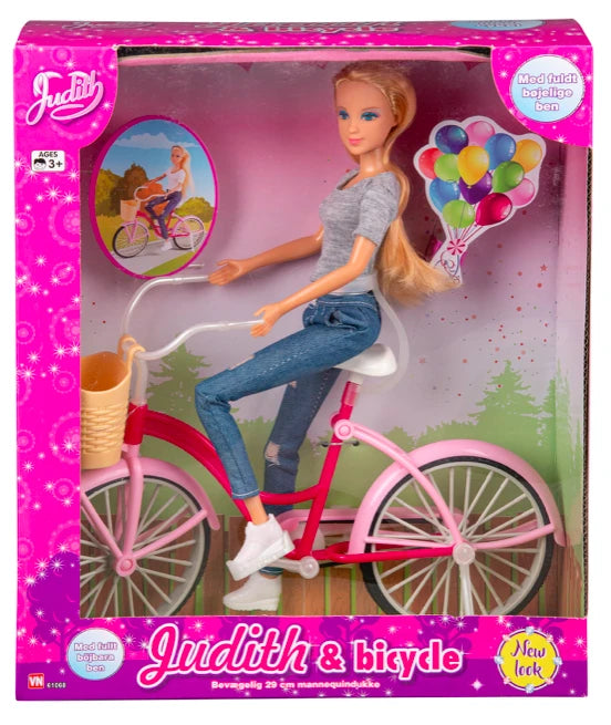 Judith med cykel | Barbiedocka