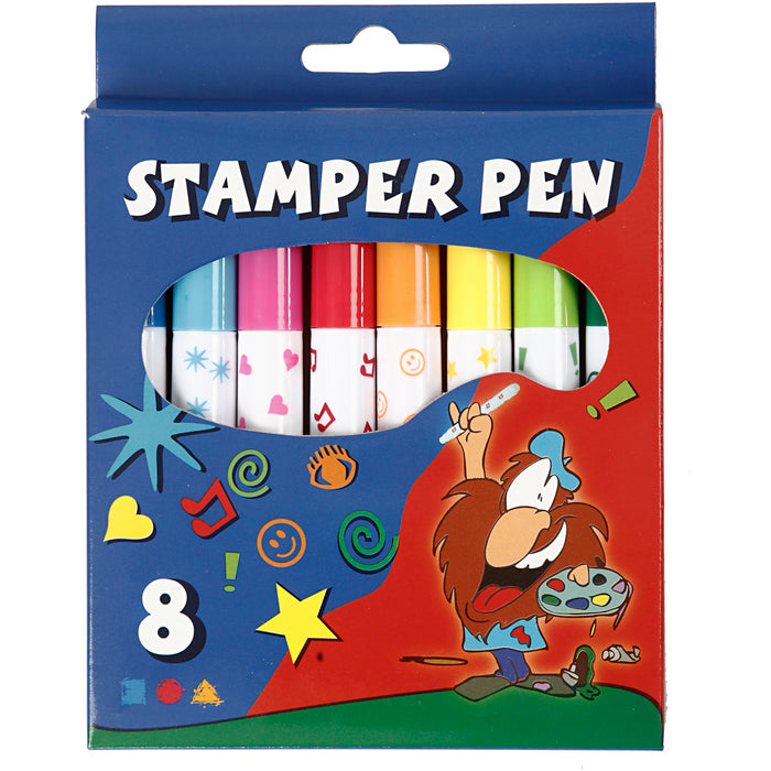 Stämpelpennor | Tusch 8st