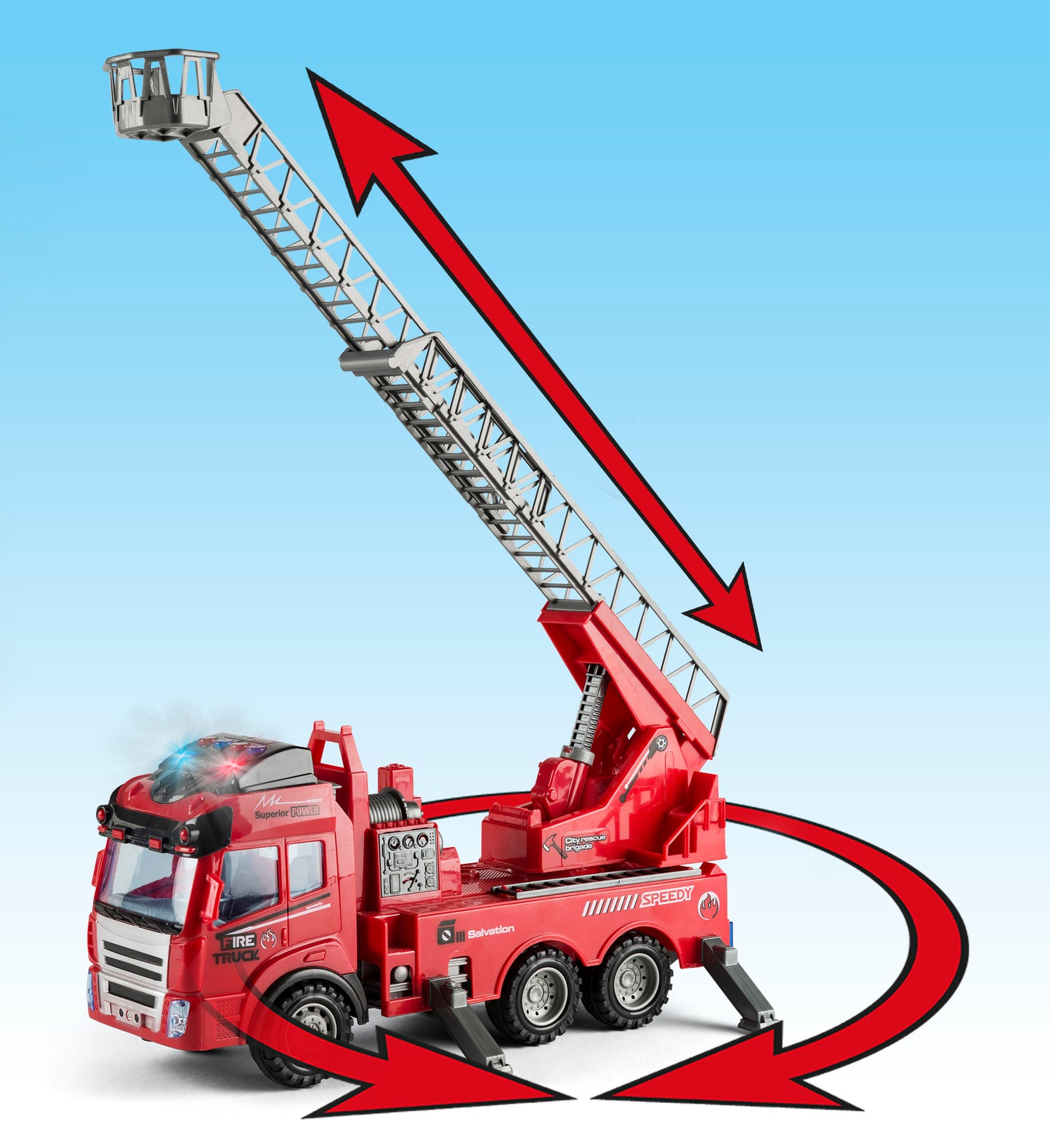 Olika arbetsfordon | Kranbil | Grävmaskin | Brandbil