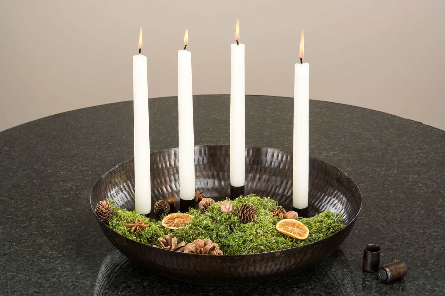 Ljushållare med magnetbotten | Brun