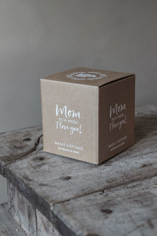 Ljuslykta med budskap | Mom, You're Amazing | Majas Cottage
