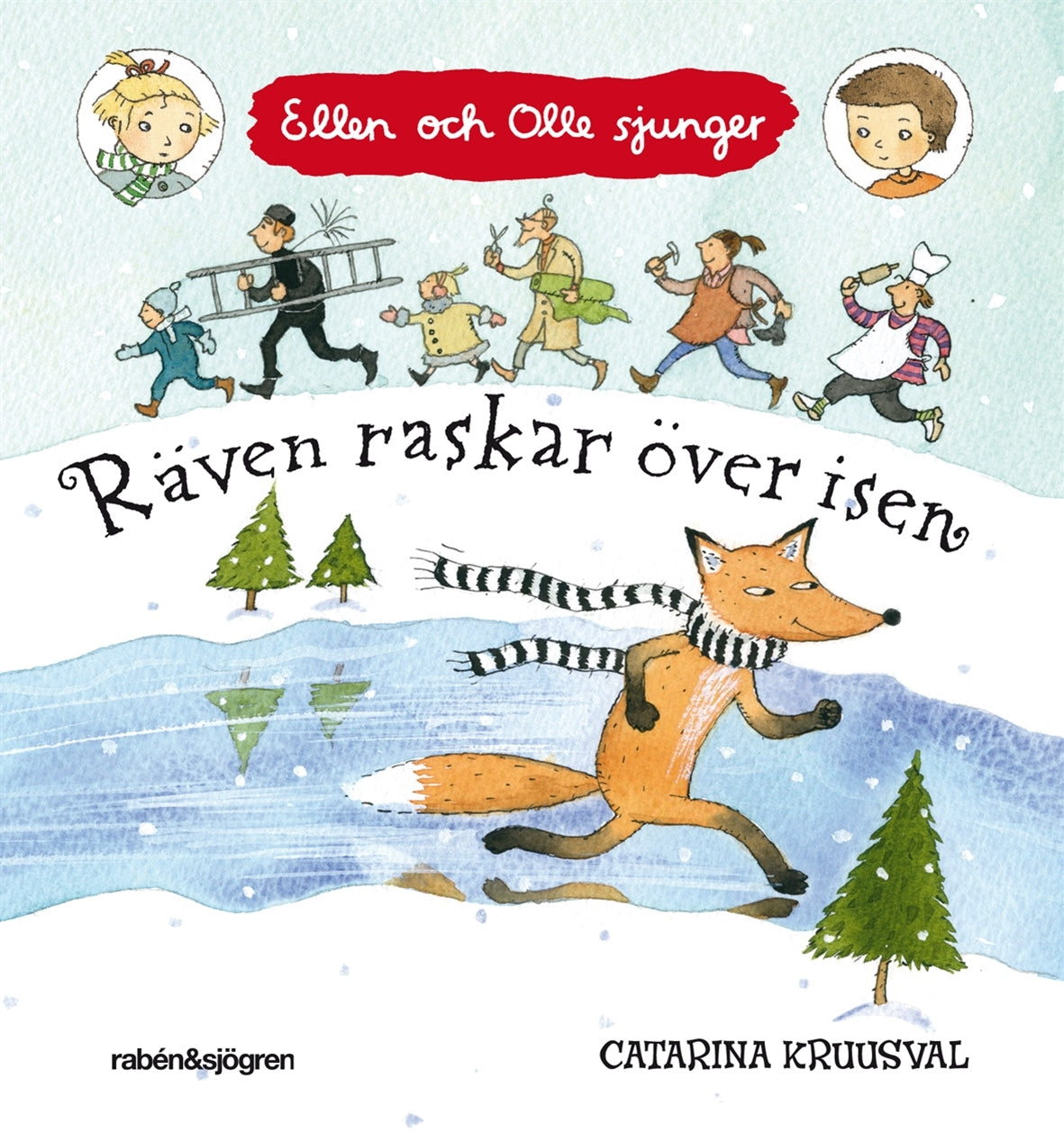 räven raskar över isen