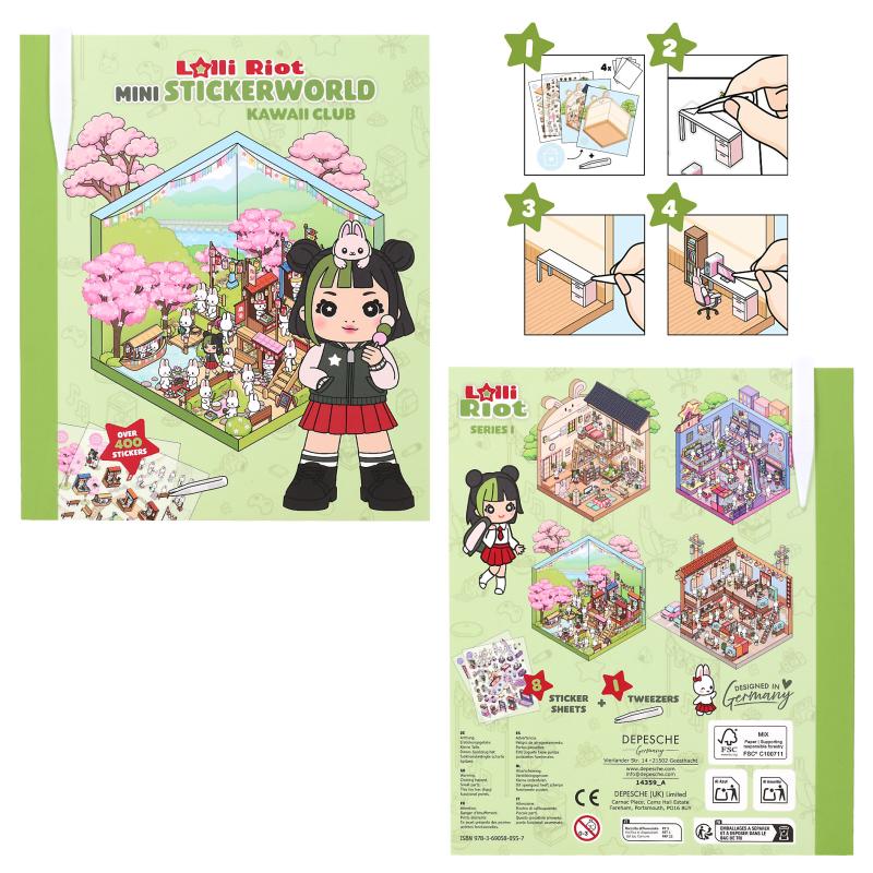 Lolli Riot Mini Sticker World | Kreativt Stickerpyssel