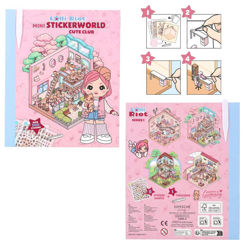 Lolli Riot Mini Sticker World | Kreativt Stickerpyssel