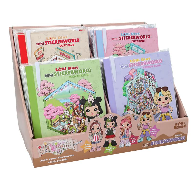 Lolli Riot Mini Sticker World | Kreativt Stickerpyssel