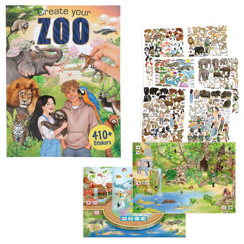 Stickersbok ZOO | Roligt Pyssel med Djur