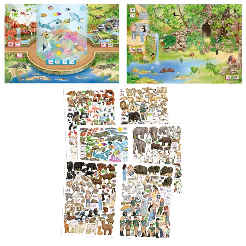 Stickersbok ZOO | Roligt Pyssel med Djur