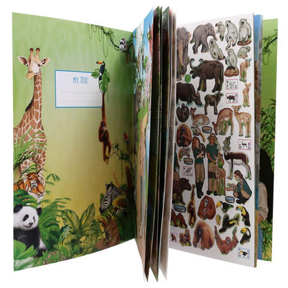 Stickersbok ZOO | Roligt Pyssel med Djur