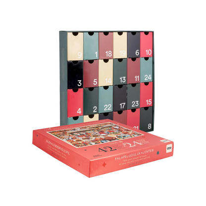 Pusselkalender 1008 Bitar |  Julkalender från Peliko
