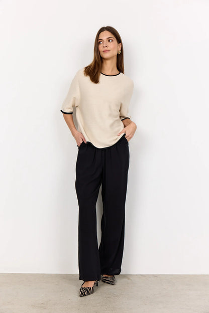 Tröja | SC-Dollie | Beige/Svart