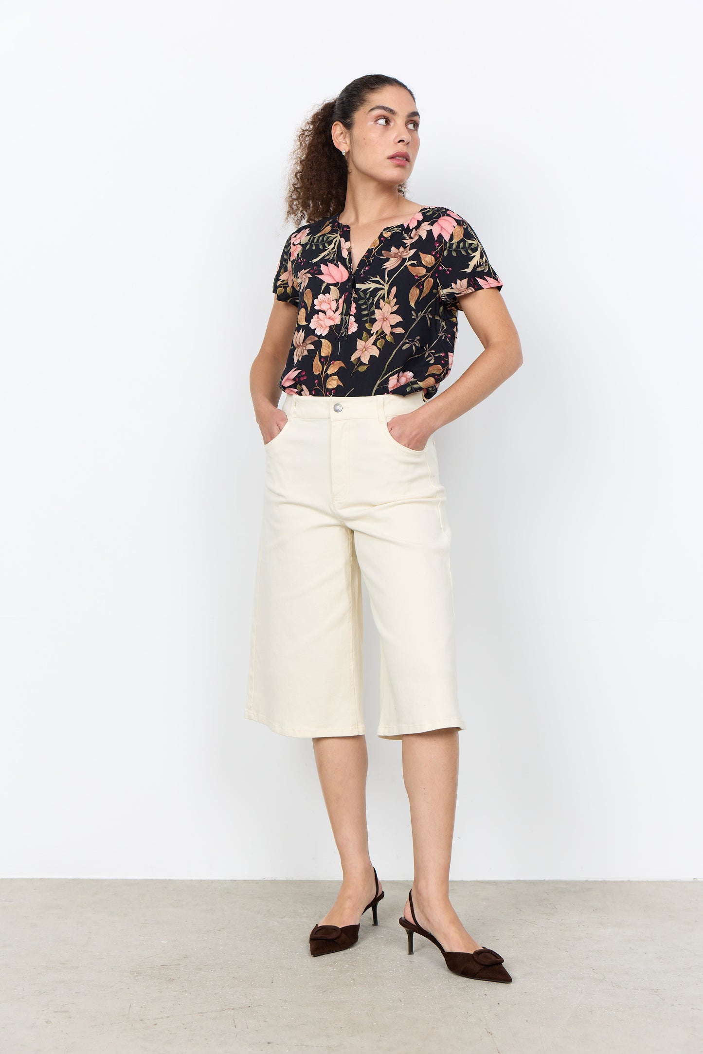 Blus | SC-Grace 1 | Mörk blommig