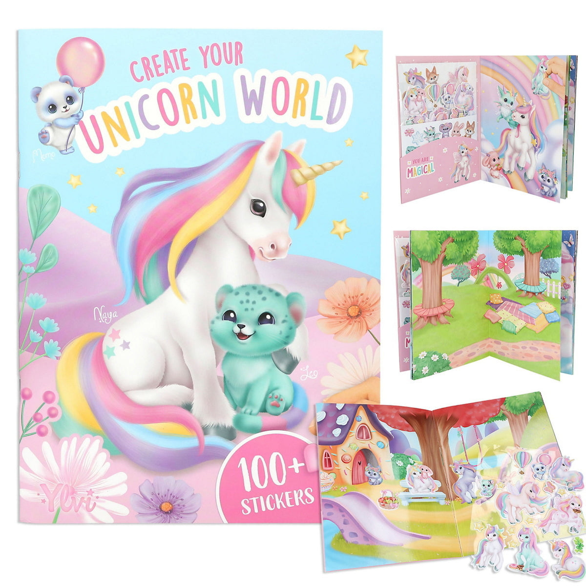 Pysselbok | Ylvi Unicorn World | Flyttbara stickers
