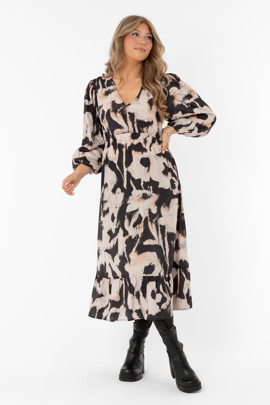 Klänning | Arwen | Black/Champagne