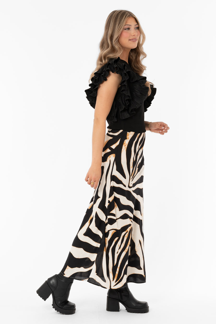 Kjol | Bea | Ivory/Black