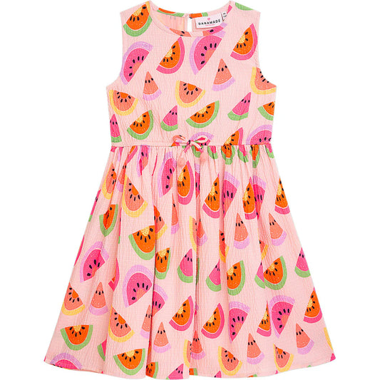 Klänning | DVICKY | Rosa med vattenmeloner