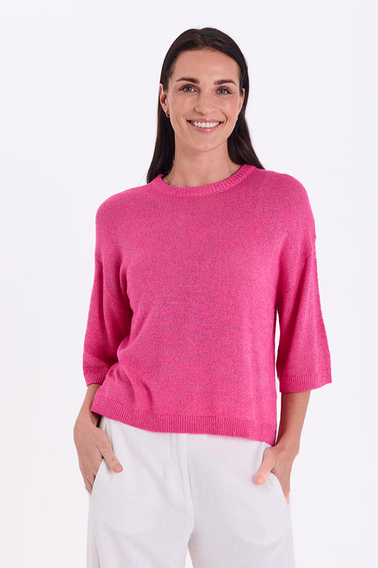 Stickad tröja | FQ-Vicki | Cerise