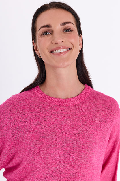 Stickad tröja | FQ-Vicki | Cerise