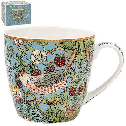 Frukostmugg | William Morris Teal Strawberry Thief