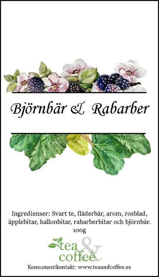 Te Svart | Björnbär & Rabarber