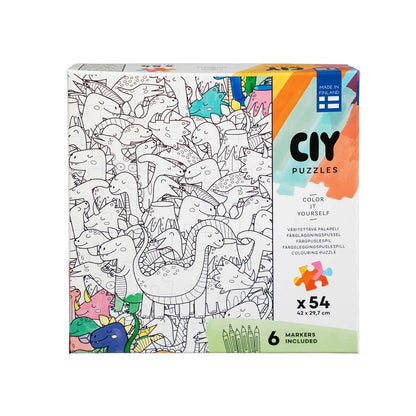 CIY Pussel 54 bitar med filtpennor