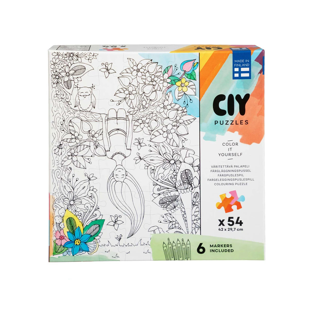 CIY Pussel 54 bitar med filtpennor