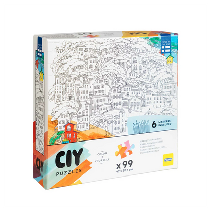 CIY Pussel 99 bitar med filtpennor