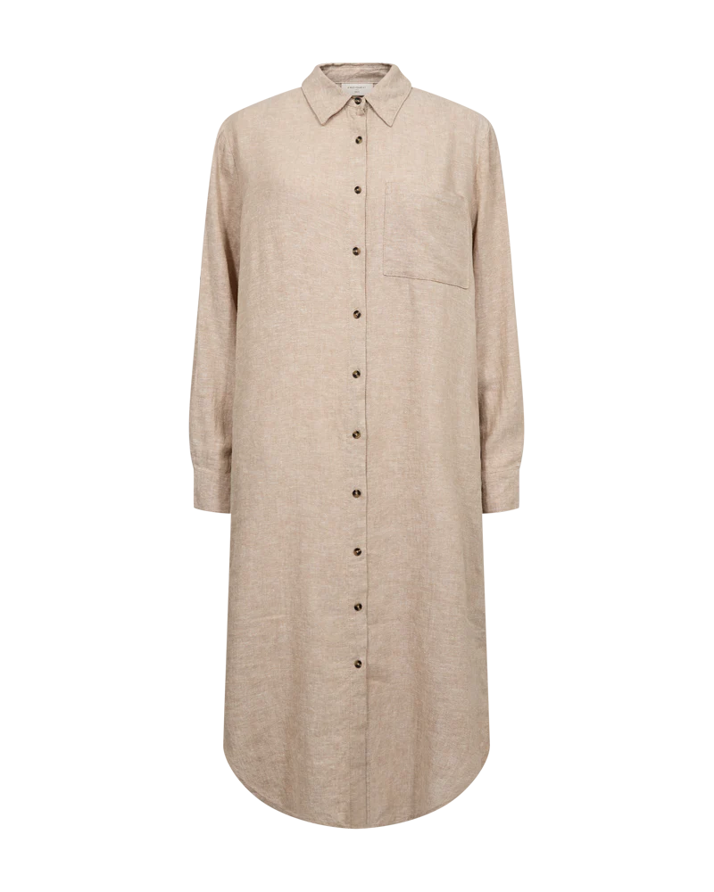Linneklänning | FQ-Lava-SH-DR | Sand Beige