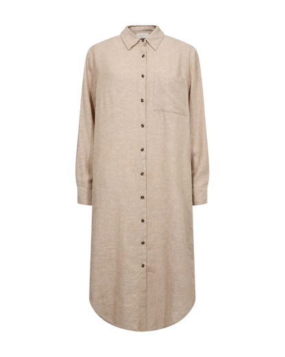 Linneklänning | FQ-Lava-SH-DR | Sand Beige
