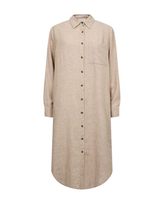Linneklänning | FQ-Lava-SH-DR | Sand Beige
