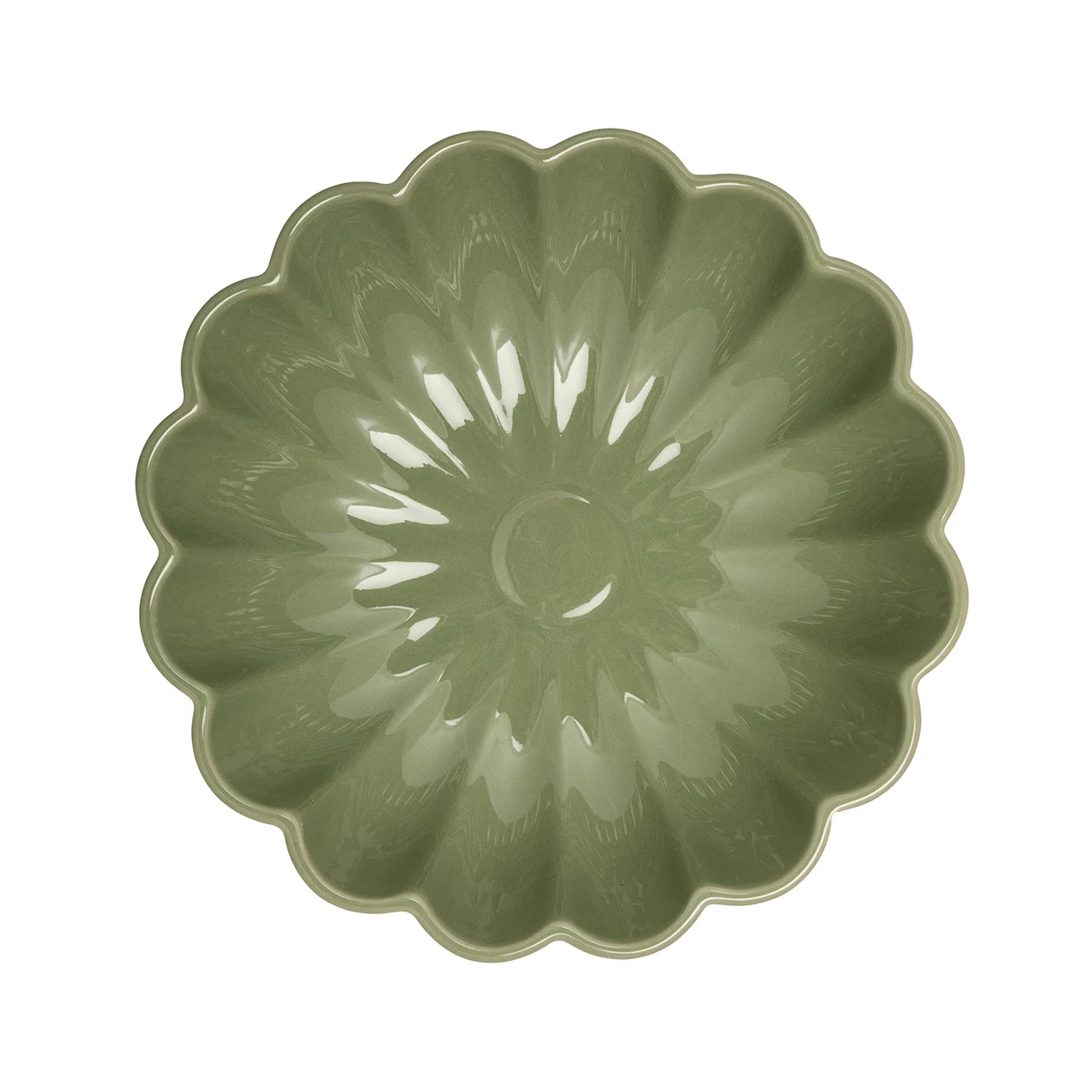 Skål Blomma | Grön | L