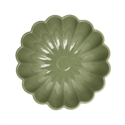 Skål Blomma | Grön | L