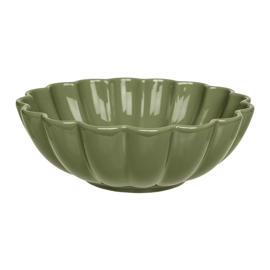 Skål Blomma | Grön | L