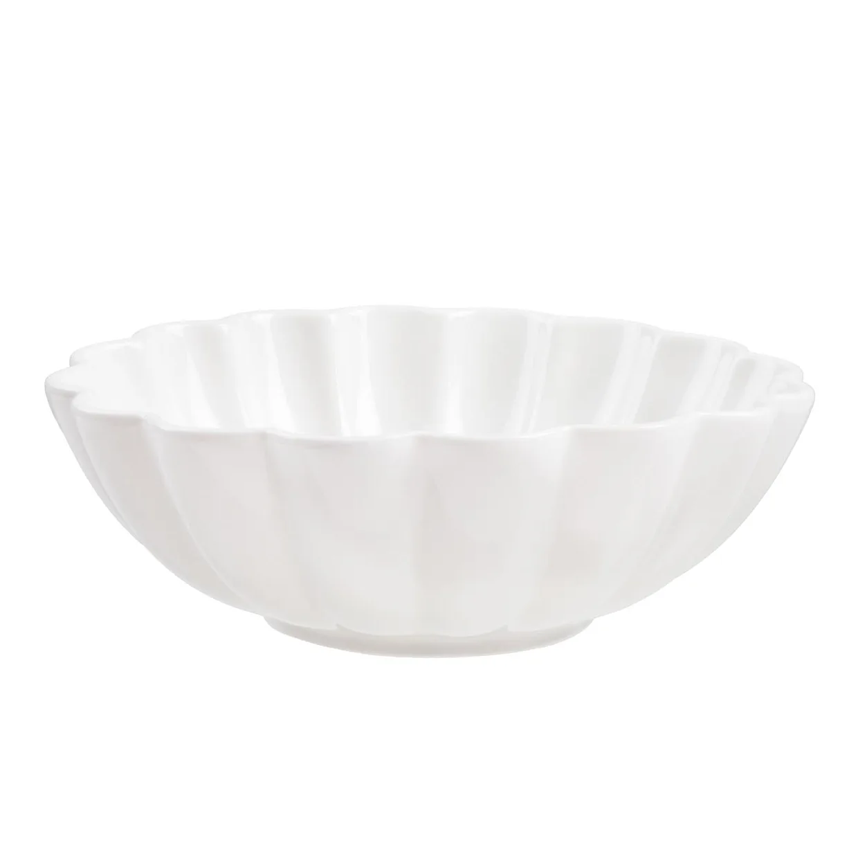 Skål Blomma | Vit | L