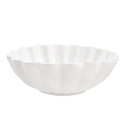 Skål Blomma | Vit | L