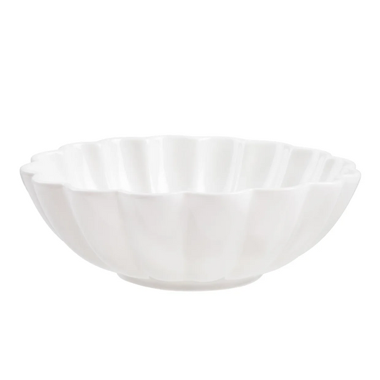 Skål Blomma | Vit | L