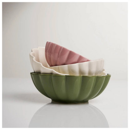 Skål Blomma | Grön | L