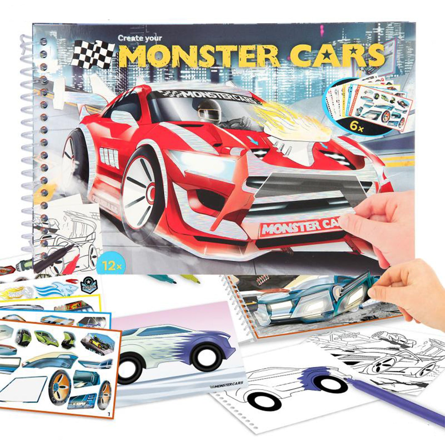 Monster Cars | Fickmålarbok