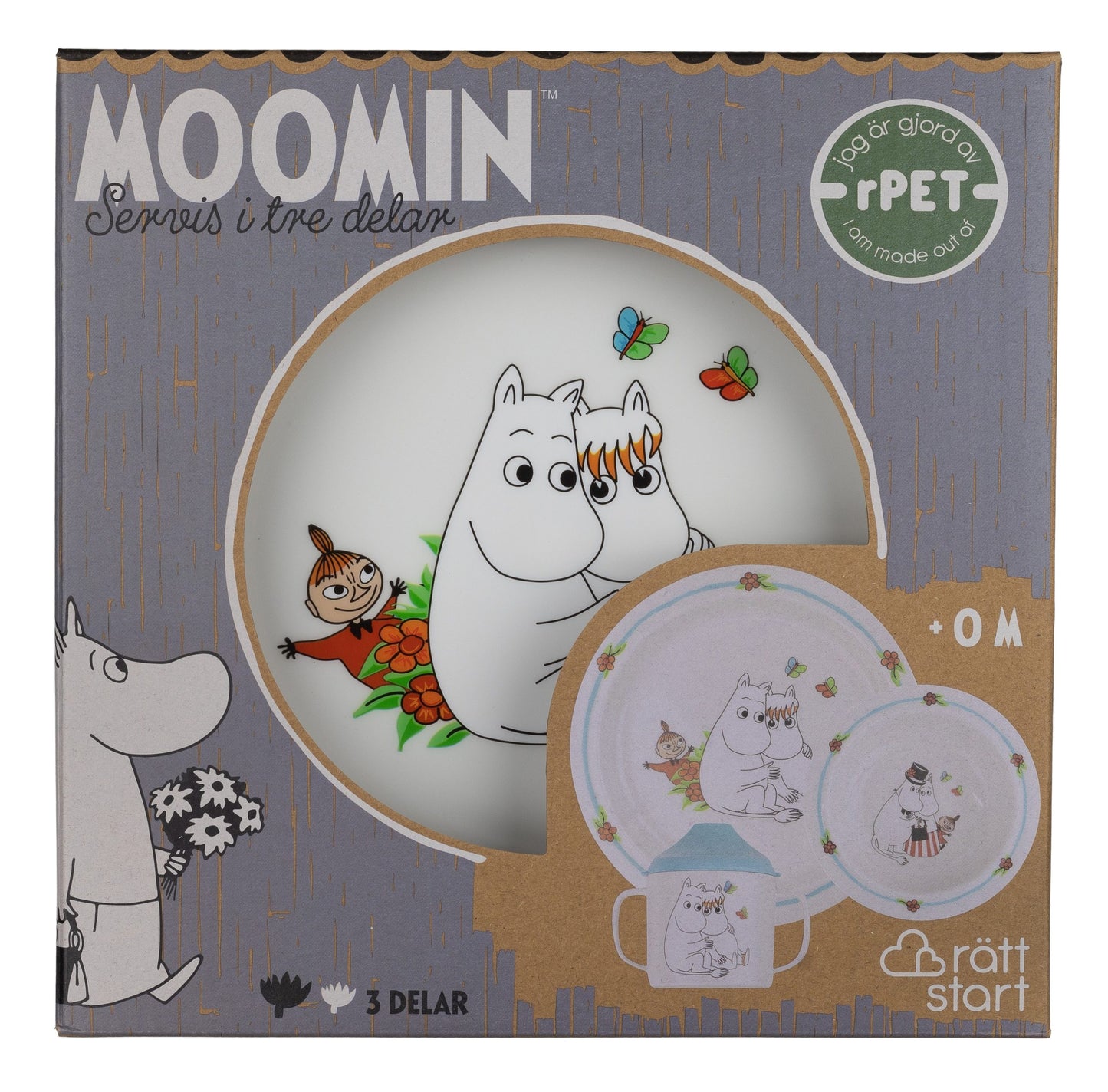 Mumin | Barnservis i tre delar med pipmugg