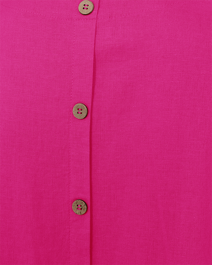 Linneklänning | FQ-Lava | Minilängd | Rundad halsringning | Cerise