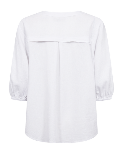 Blus | FQ-Lava | Linnematerial | Vit