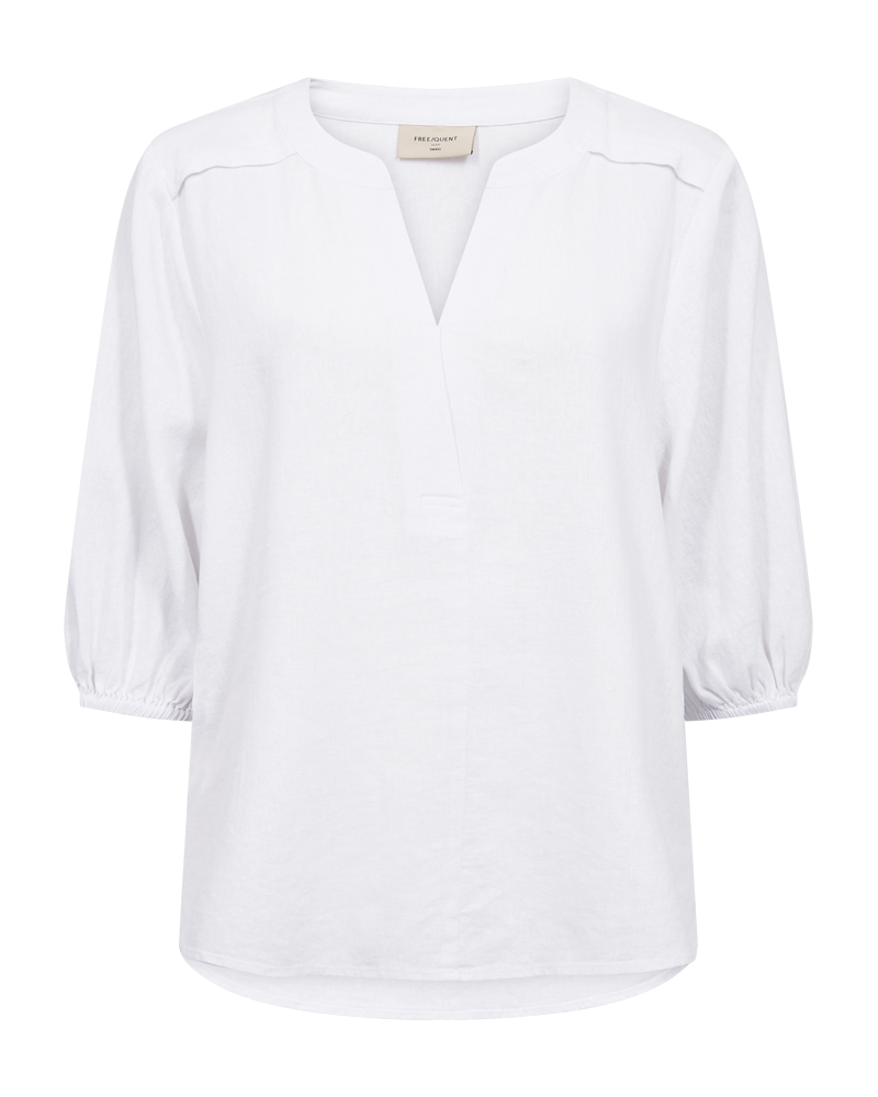 Blus | FQ-Lava | Linnematerial | Vit