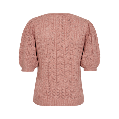 Stickad T-shirt | FQ-Clarry | Rosa